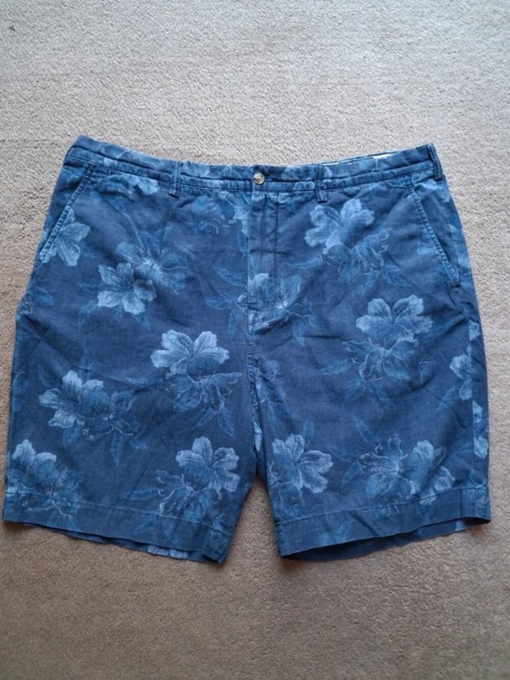 Polo Ralph Lauren Classic-Fit Navy Floral Hibiscus Shorts Men's W40